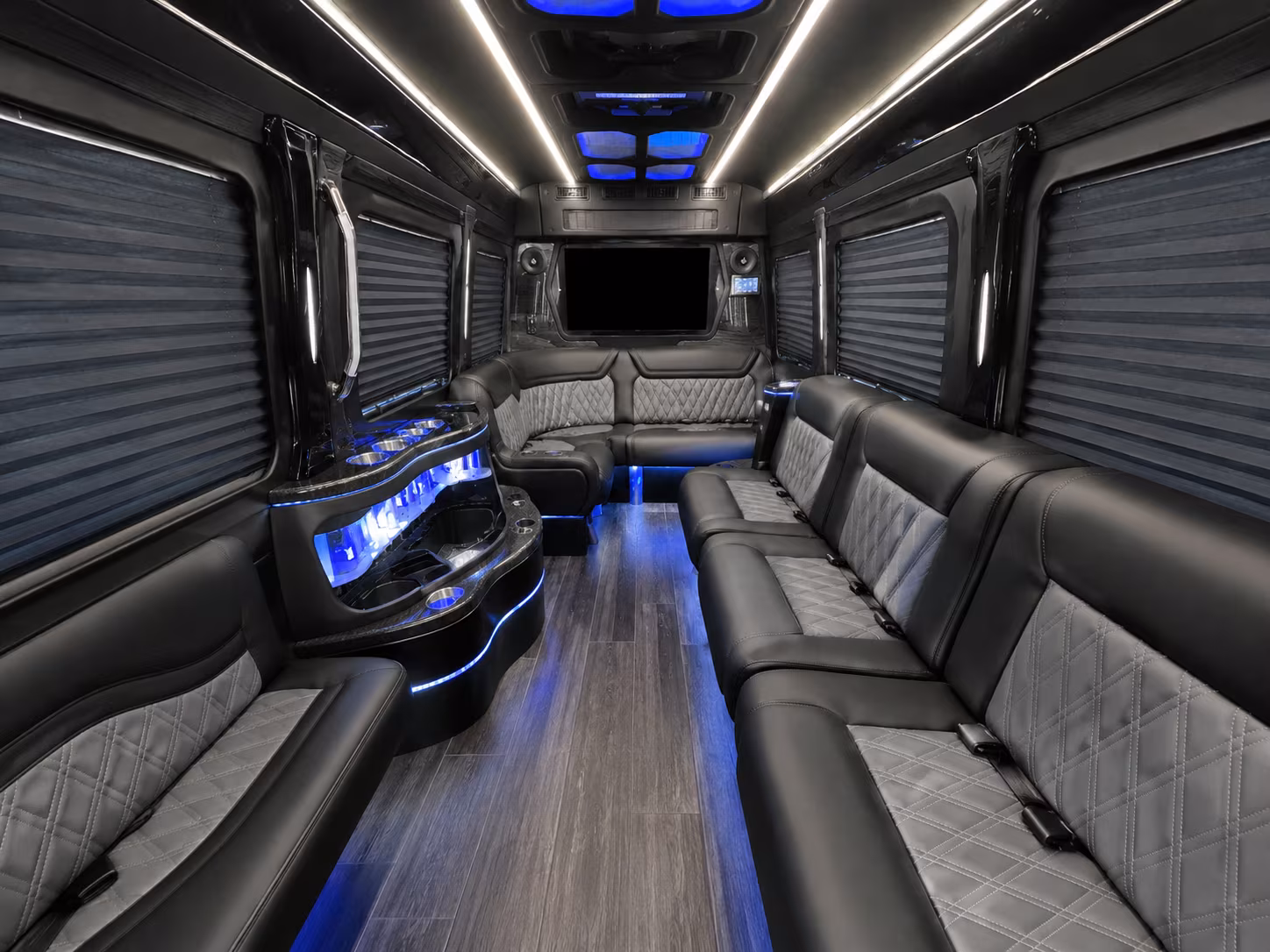 grand island 18 passenger party bus inside