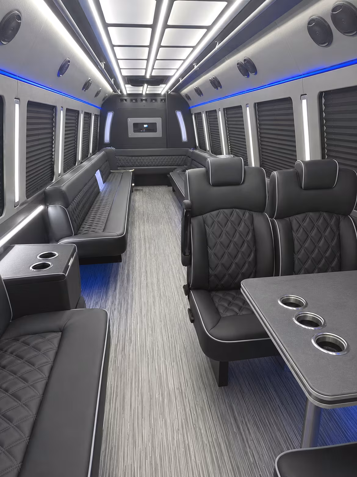 grand island 25 passenger party bus inside