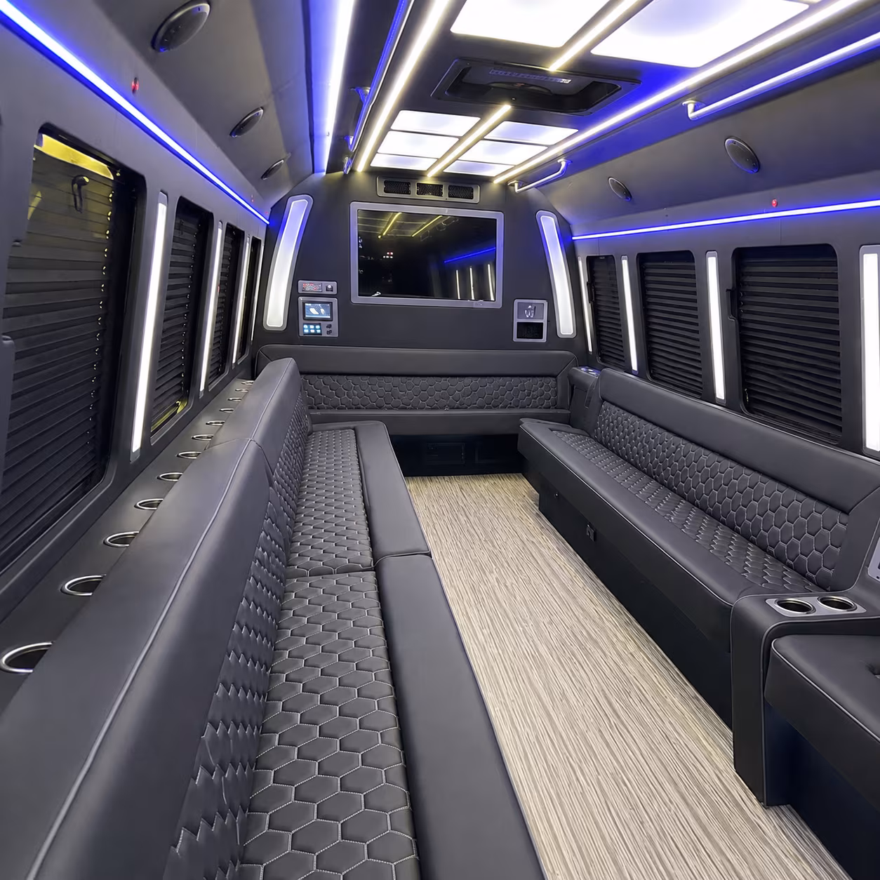 grand island 40 passenger party bus inside