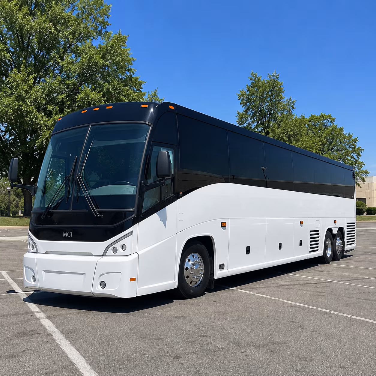 grand island charter bus rental exterior
