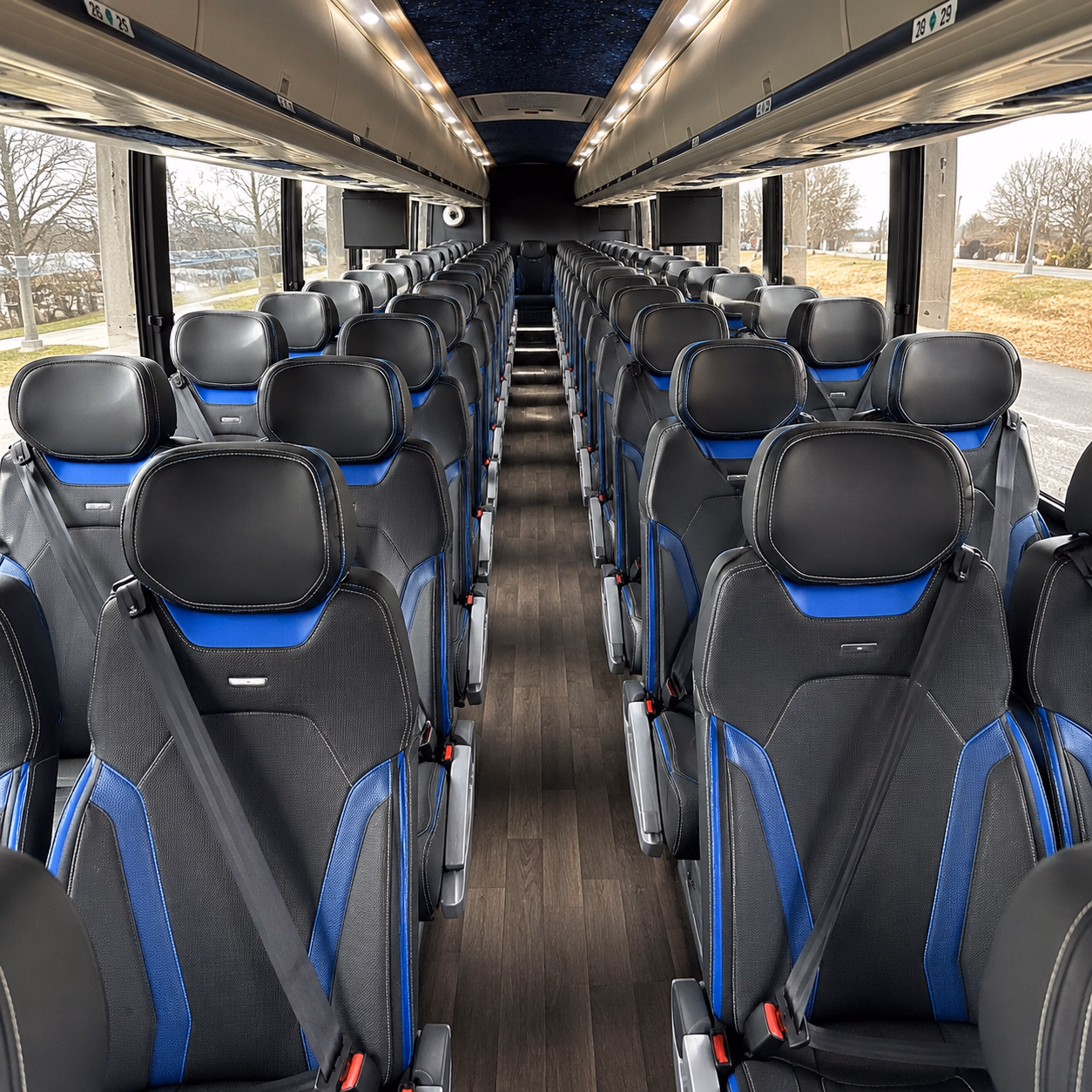 st paul charter bus rental interior