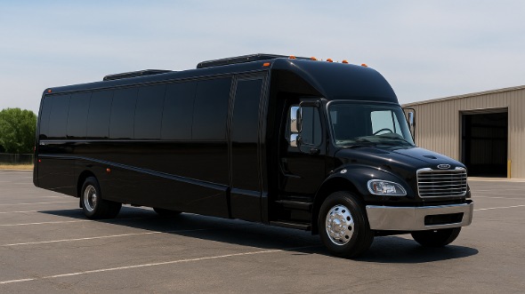 Exterior of Charter Bus Company Grand Island's 25 Passenger Mini bus in Grand Island
