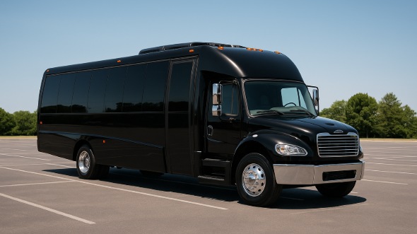 Exterior of Charter Bus Company Grand Island's 28 Passenger Mini bus in Grand Island