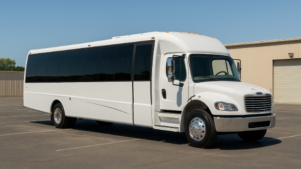 Exterior of Charter Bus Company Grand Island's 30 Passenger Minibus in Grand Island