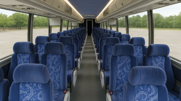 Interior of Charter Bus Company St. Paul's 54 Passenger Charter Bus in St. Paul