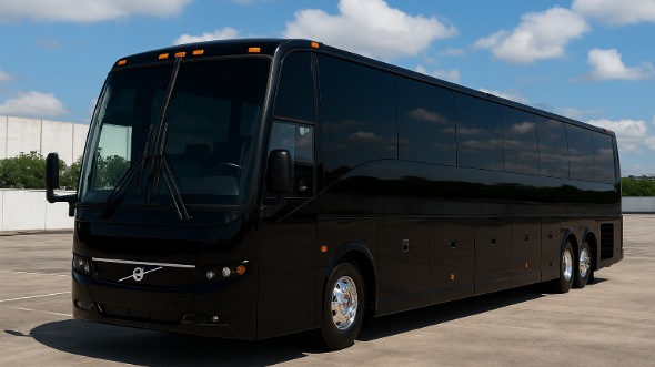 Exterior of Charter Bus Company Grand Island's 56 Passenger Charter Bus in Grand Island