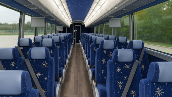 grand island 50 passenger charter bus inside