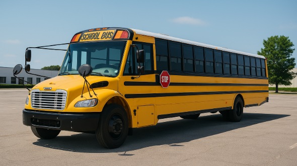 Exterior of Charter Bus Company Grand Island's School Bus in Grand Island